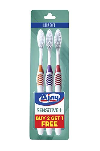 Ajay AJAY SENSITIVE Manual Toothbrush for adults + OFFER PACK,Pack of Assorted color