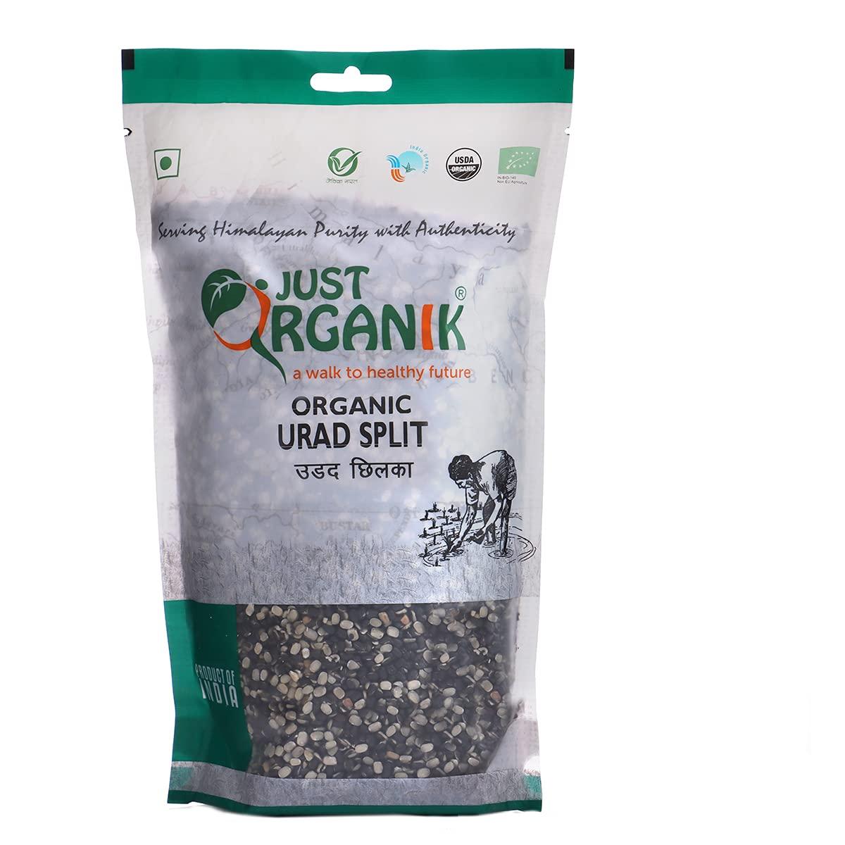 JUST ORGANIK Just Organik - Organic Urad Split Chilka 1 Kg | 100% Organic | urad dal split | urad chilka |sourced from himalayan foothills | authentic dal | Rich in protein | Minapa pappu