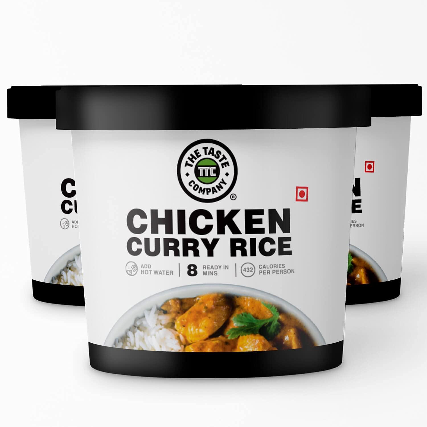 TheTasteCompany TheTasteCompany Chicken Curry Rice - Ready to Eat | Instant Food | Taste Company (Pack of 3)