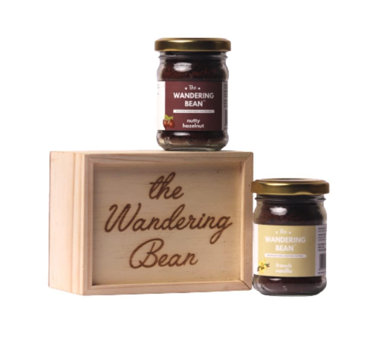 The Wandering Bean The Wandering Bean Coffee Hamper Best Birthday Gift -Set of 2 Assorted Coffees (Choose 2 Flavors of Your Choice) Gift Festive, Best Gift Hamper 40g X 2 Jars) Gift Festive, Best Gift Hamper