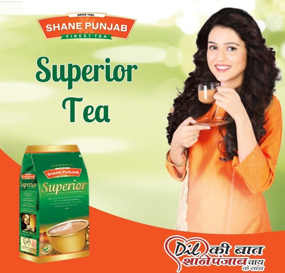 SHANE PUNJAB Shane Punjab Superior Tea | Brew from Darjeeling and hills of Assam | Superior Choice | With long leaves | Natural Aromatic Ingredients | Premium Black Tea (250GM)