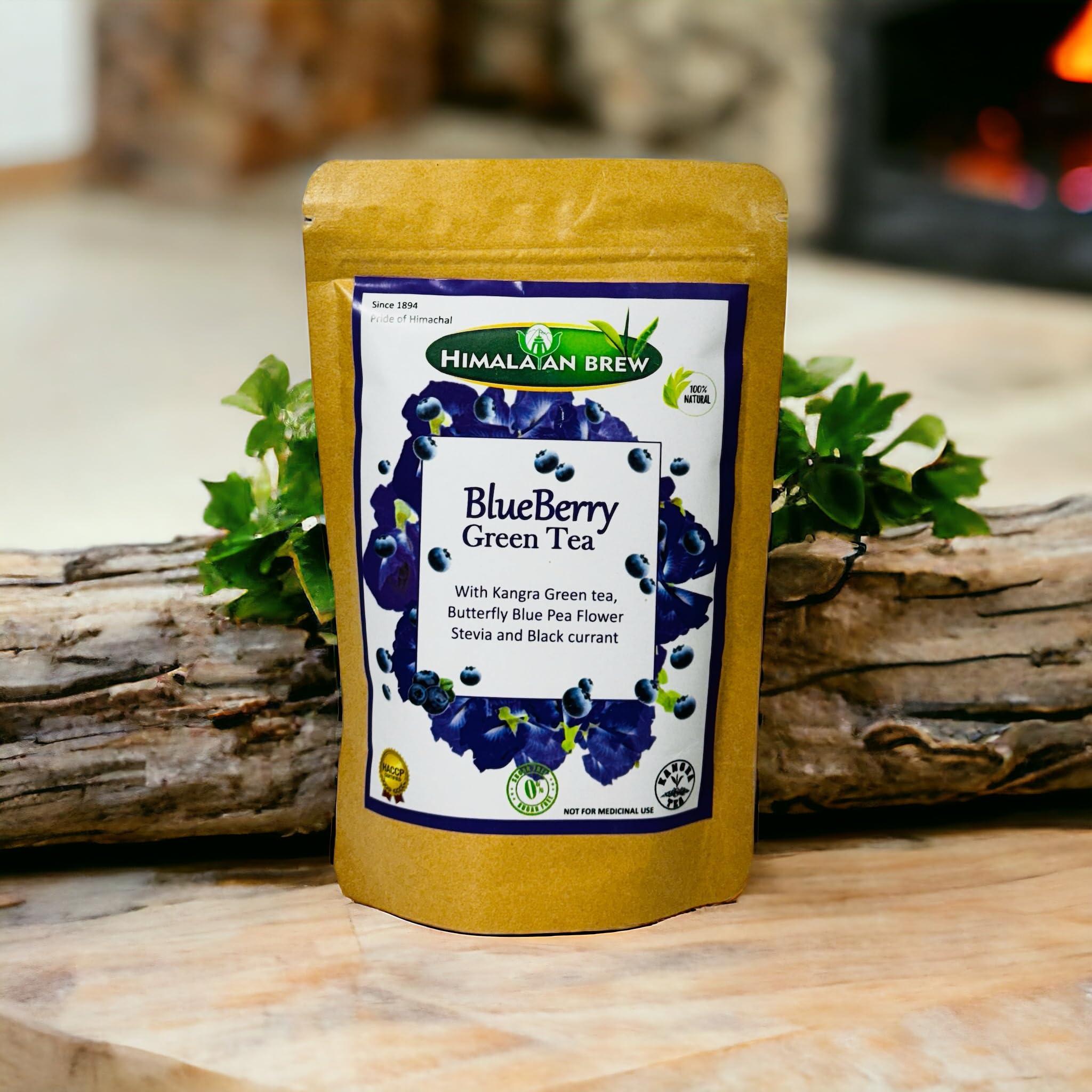 Himalayan Brew Blueberry with butterfly pea flower Green Tea