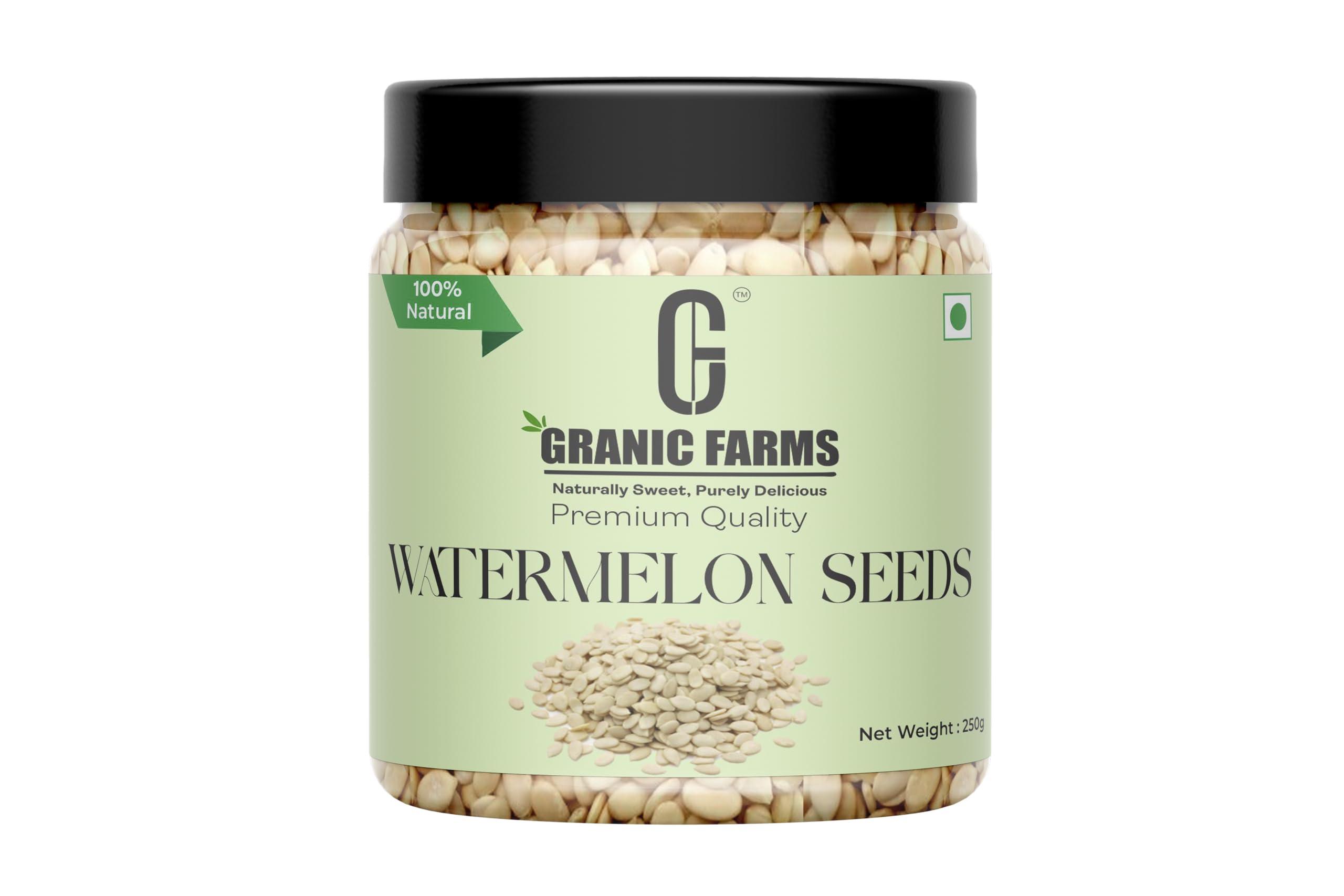 GRANIC FARMS Granic Farms Raw Seeds Combo Pack 1kg Pumpkin, Flax, Watermelon, Chia Seeds 250g Each, Edible Seeds in Jar Pack (Pack of 4)