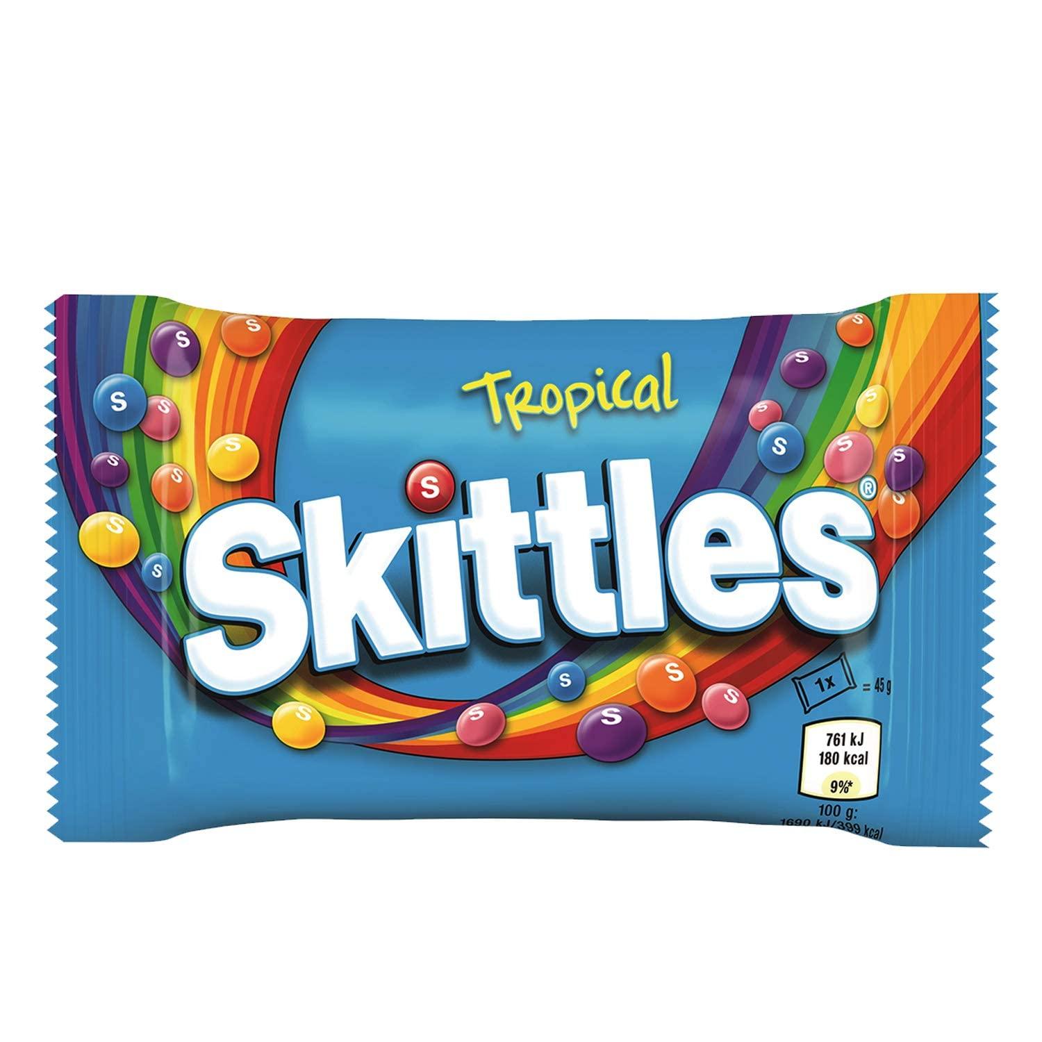 Skittles Skittles Tropical Flavour Candy Pack of 2, x 45 g