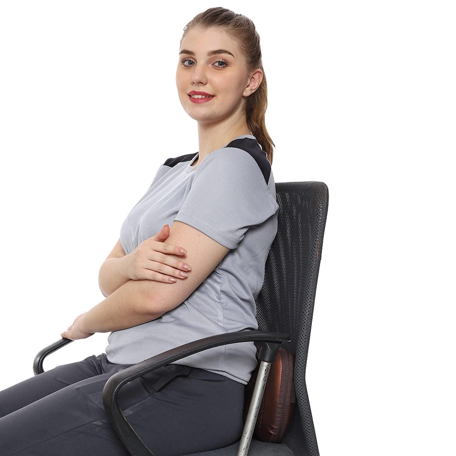 HENTJ HENTJ Back & Neck Kneading Massage Pillow for Complete Relaxation with AC Adaptor Corded Electric & Car Charger, Multicolor