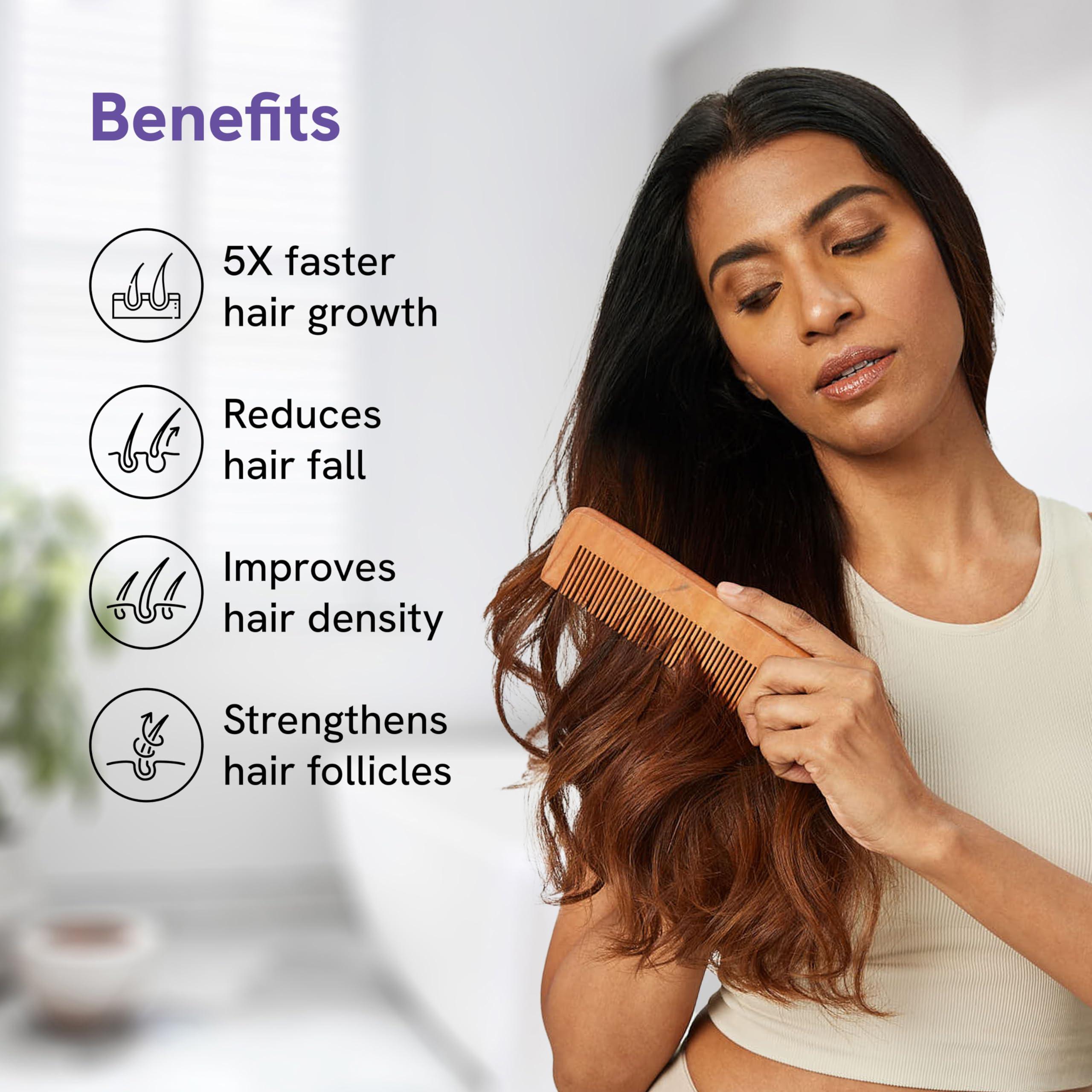 Be Bodywise Be Bodywise Hair Growth Pack, 30 Day Pack, Biotin Hair Gummies (30 Gummies) & Rosemary Hair Growth Serum (Roll-On) 30Ml, For Hair Fall & Hair Thinning - Grams