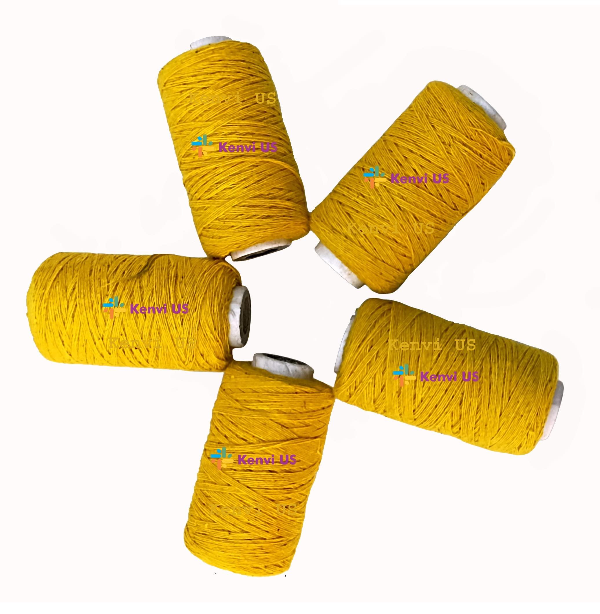 PUSHKART PUSHKART || Best Hindu Religious || Mouli Kalawa || Wrist Thread Band/Mouli Rakhi/Raksha Sutra || (Yellow Mauli Pack of 5 Pcs) || VB-02