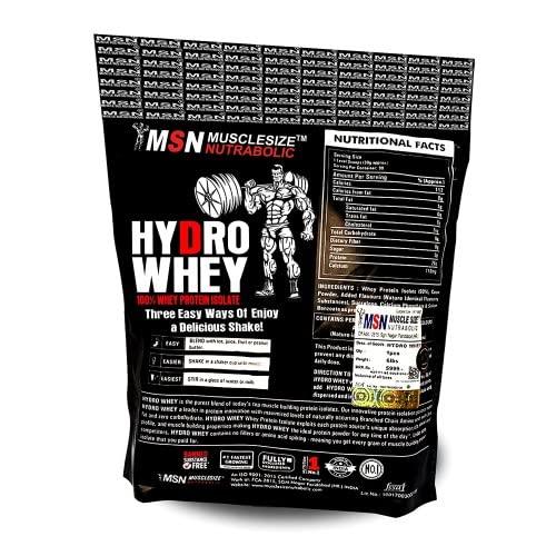 MUSCLE SIZE MUSCLE SIZE Hydro Whey Isolate High protein Powder 1.36kg (Chocolate)