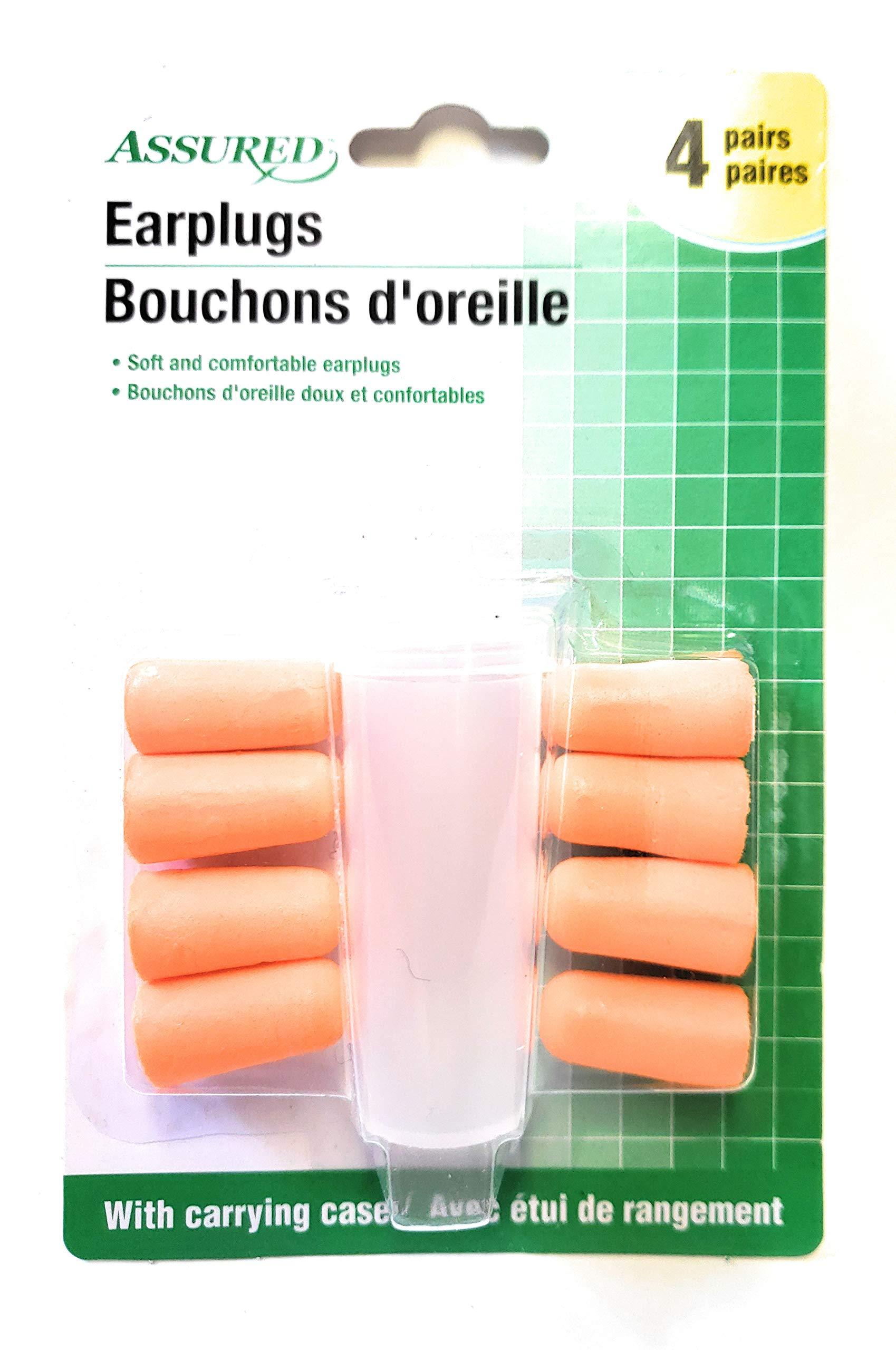 Earplugs Earplugs, Noise Reduction Rating: 30 Decibels, 4 pairs