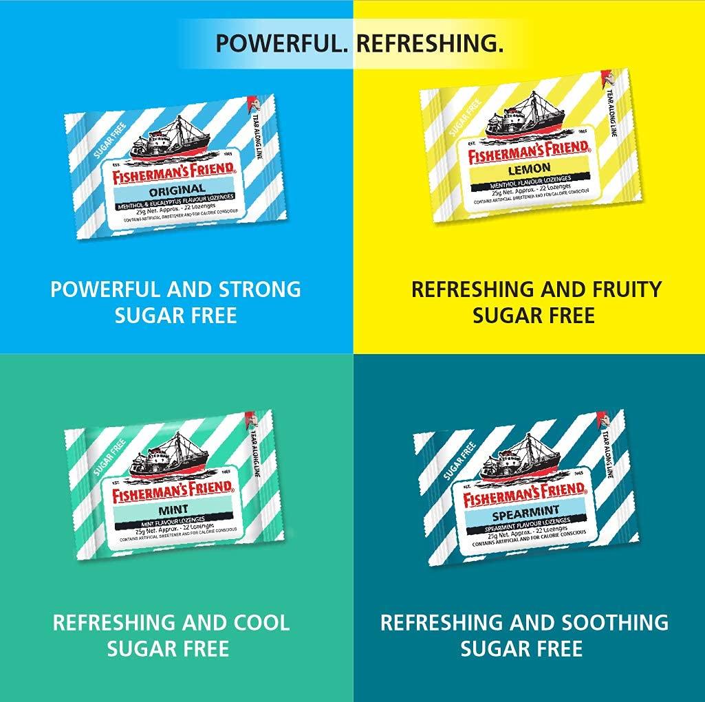 Fisherman's Friend Fisherman\'s Friend Mouth Freshener, Refreshing and Cool Lozenges - Mint, 22 count each (Pack of 3)