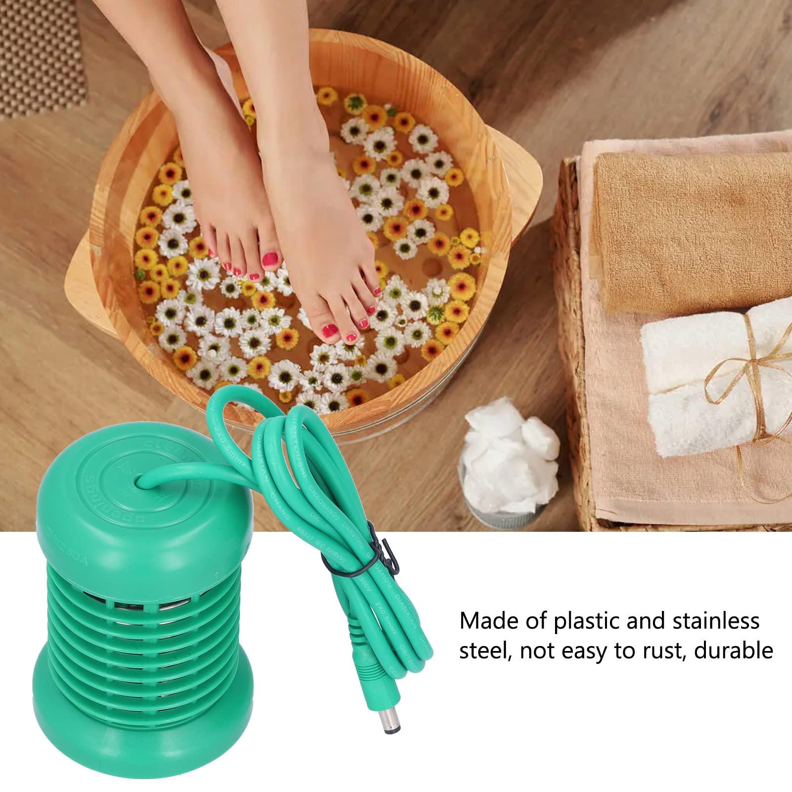 Fabater Detox Array Ion Head, Detachable Foot Bath Ion Head Stainless Steel Washable for Beauty Salon for Health Center for SPA(Yubencao Green Single Hole-Removable and Washable)