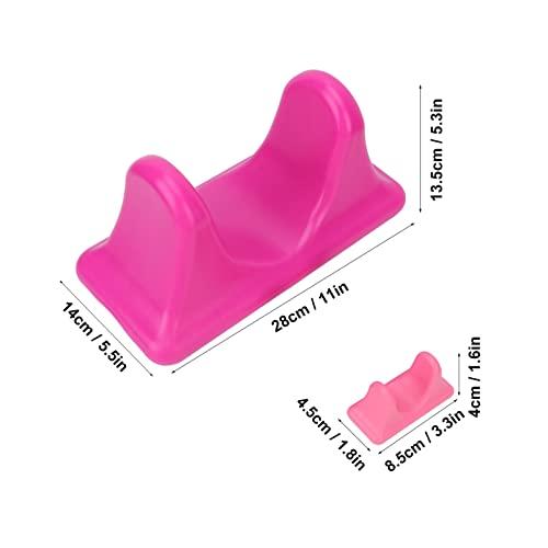 BUQE Hip Flexor Massager, Psoas Massage Tool Mellow Soreness Relief Ergonomic Portable ABS for Back (Purple and Pink)