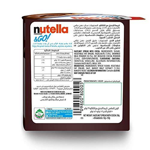 Nutella Nutella & Go with Breadsticks, 2 Pack, 2 x 52 g