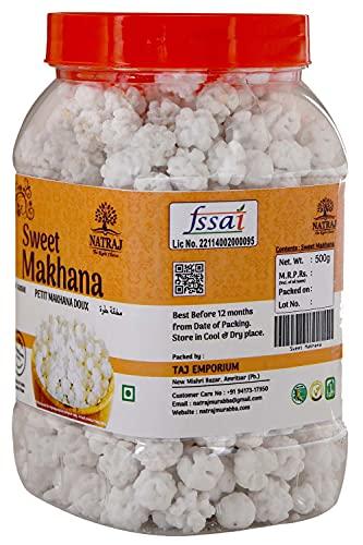 Natraj The Right Choice NATRAJ The Right Choice Special Sugar Makhana|Sugar Balls for Pooja|Prashad Dana|Sweet Makhana -(Pack of 2 x 500g Each)=1000g