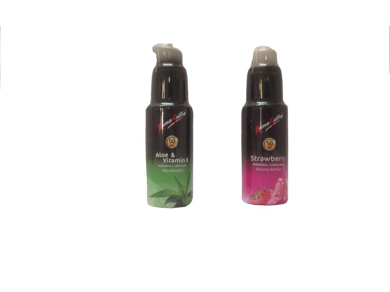 KamaSutra KamaSutra Aloe & Vitamin E Personal Lubricant - 50 Ml + Strawberry Personal Lubricant - 50 Ml