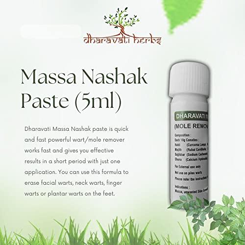 Dharavati Herbs DHARAVATI Combo Pack of Massa Removal Paste & Ayurvedic Aloe Vera Gel | Mole Removal Paste (5ml) | Ayurvedic & Herbal Aloe Vera Gel (100gm) | For Clean and Natural Glowing Skin
