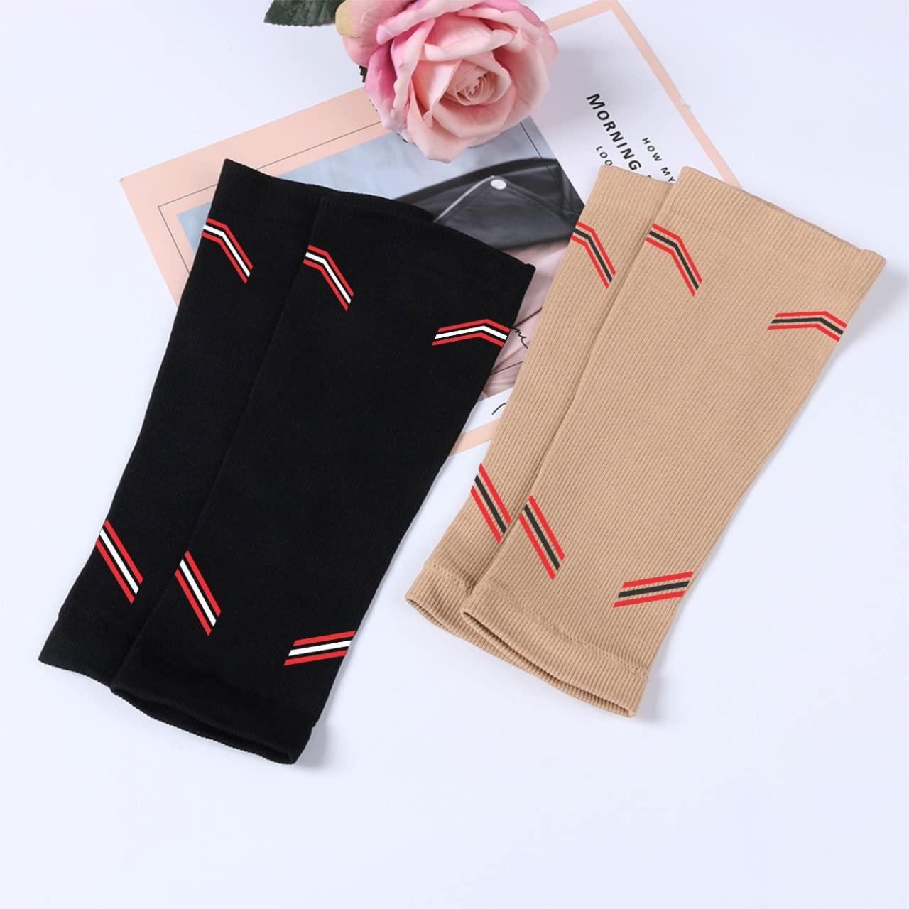 NEVER QUIT NEVER QUIT Calf Brace Shin Splint Compression Lower Leg Wrap Support for Torn Calf Muscle, Strain, Sprain, Pain Relief, Tennis Leg, Injury for Men and Women (Medium, Black)