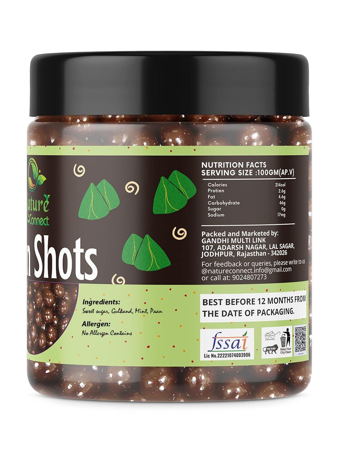 Nature Connect Nature Connect Paan Shots 300 gm (Instant Paan, Mouth Freshener, Mukhwas) Pan Flavor Candy | Paan Shots | Pan Laddu - Paan Candy [Jar Pack]