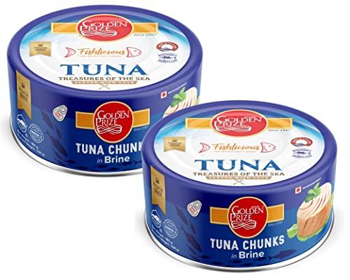 Golden Prize Golden Prize Tuna Chunks in Brine, 185g(Pack of 2)