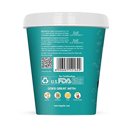 Happilo Happilo All Natural Unsweetened Peanut Butter Creamy 1Kg, Protein Rich, Roasted Peanuts, No Added Sugar