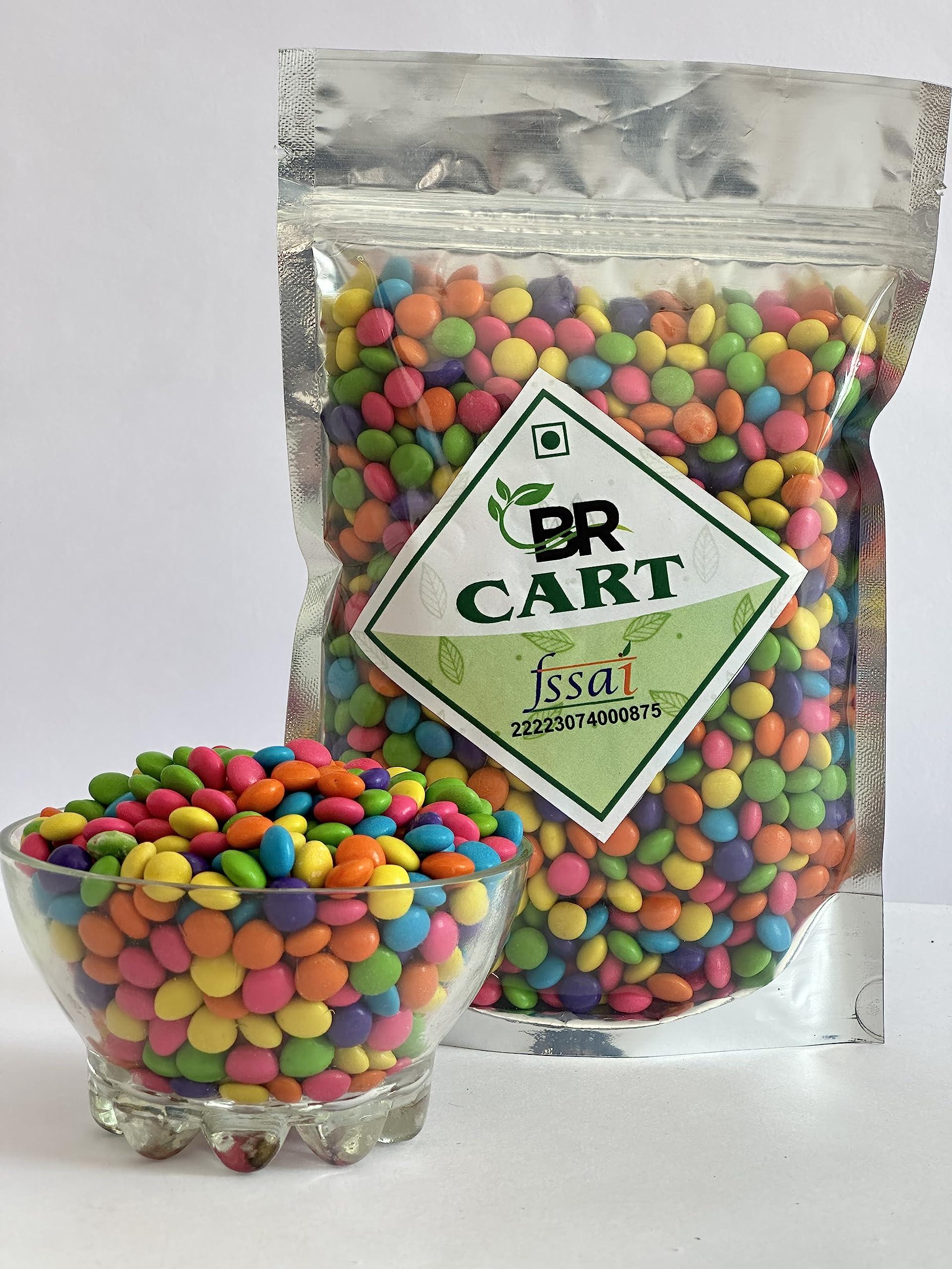 BR CART BR CART Colourful Chocolate Gems| Gems Chocolate Buttons | Chocolate Munchies | Chocolate Truffles Balls Sweet| Gemss In Multicolor Pack Of 1. (100 gm)