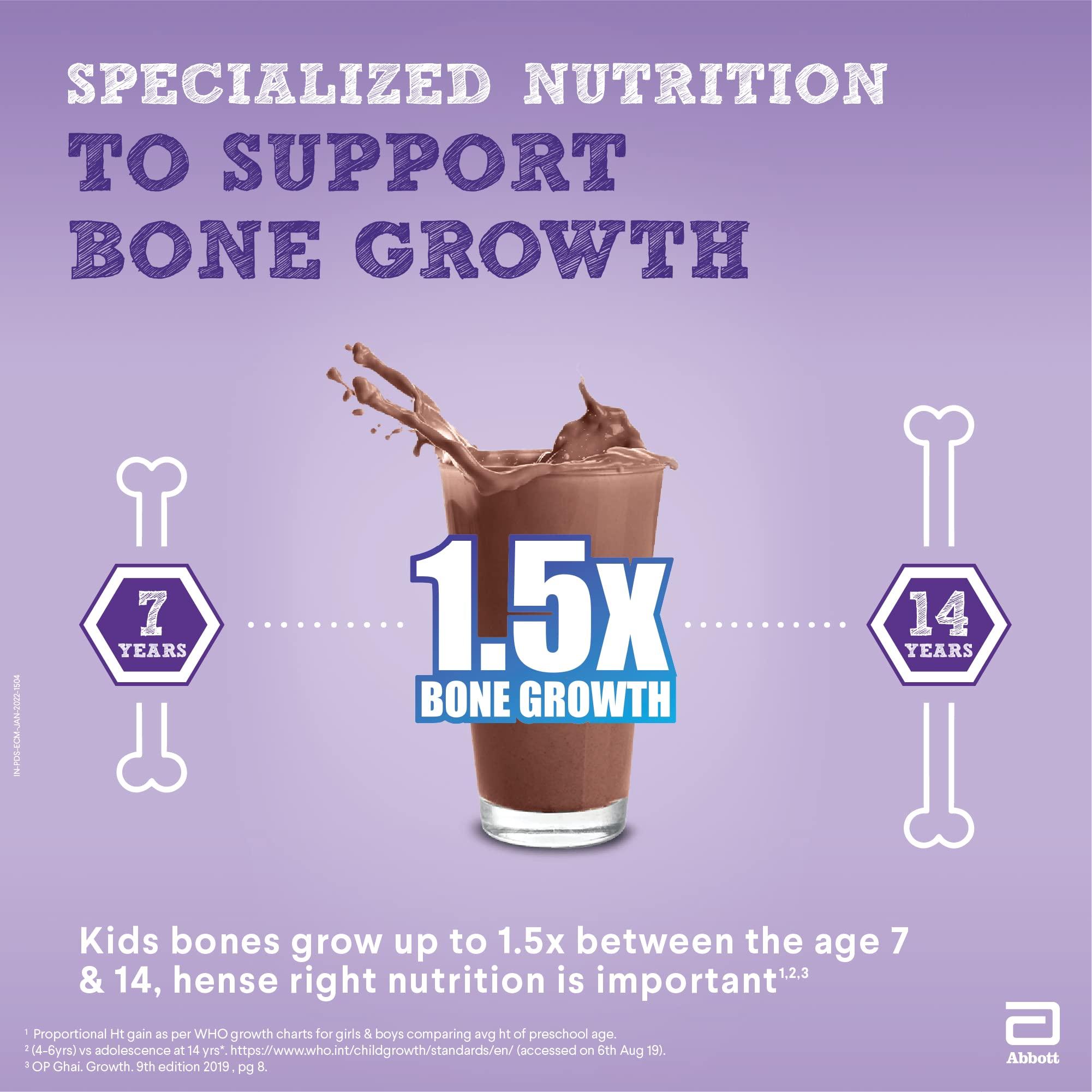 Pediasure Pediasure 7+ Specialized Nutrition Drink Powder 400g, Premium Chocolate Flavour, Scientifically Designed Nutrition for Growing Children, Supports Height Gain, Muscle Strength &Brain Development