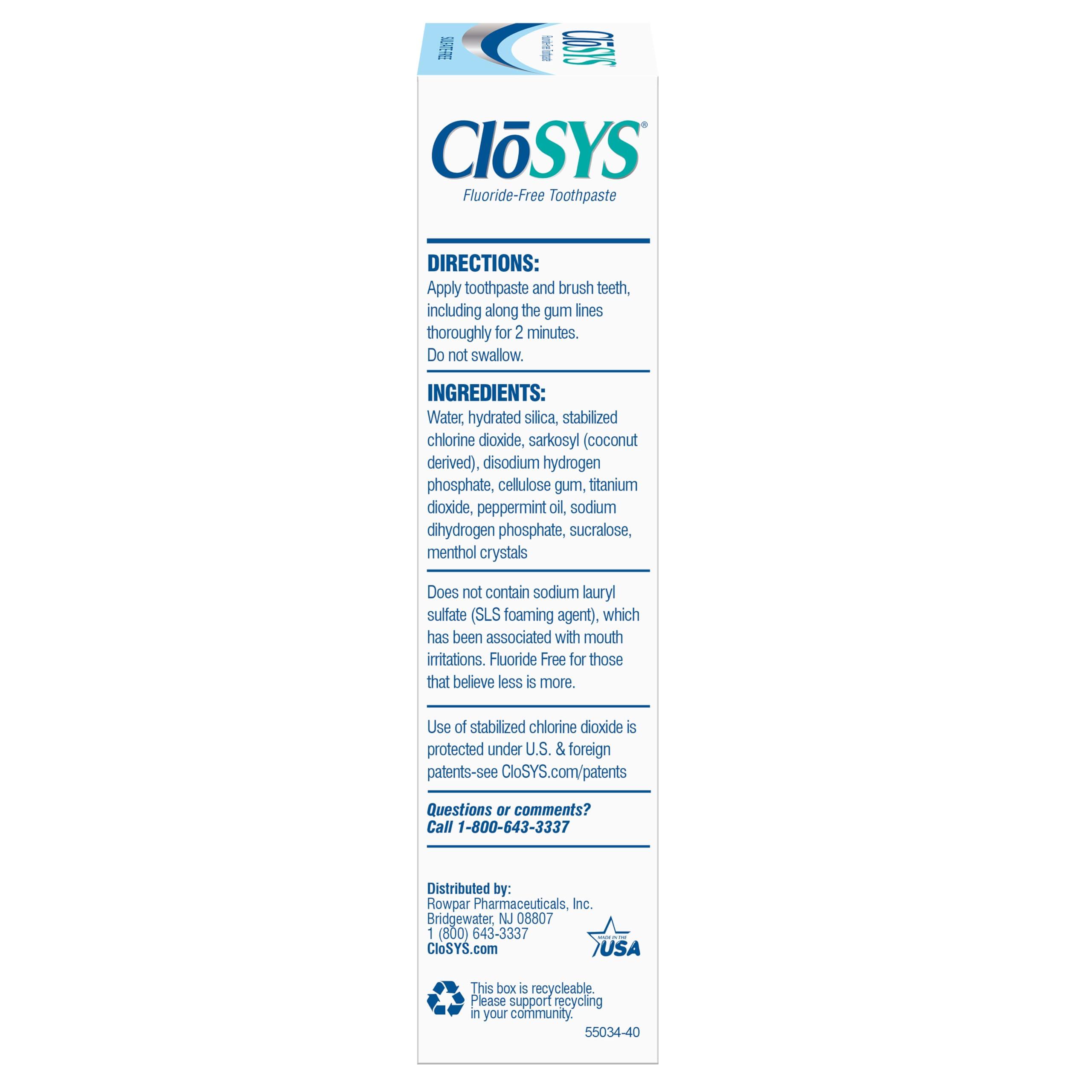 CloSYS CloSYS Fluoride Free Toothpaste, 3.4 Ounce