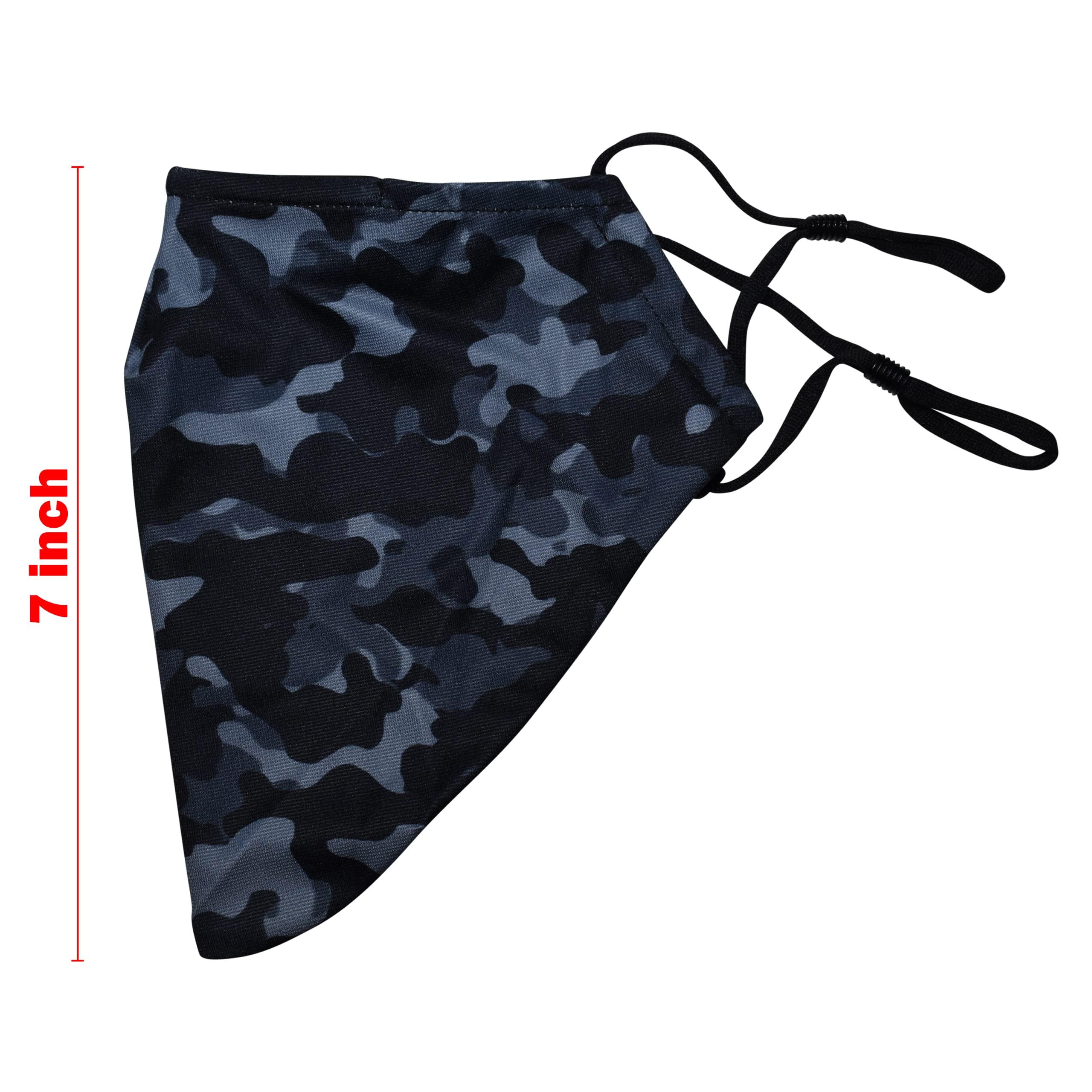 KT Valley Company Beard Face Mask for Men with a Beard, Bearded Men Face Mask, Reusable and Comfortable Beard Mask (Camo Gray (7 Inches) Gen 2)