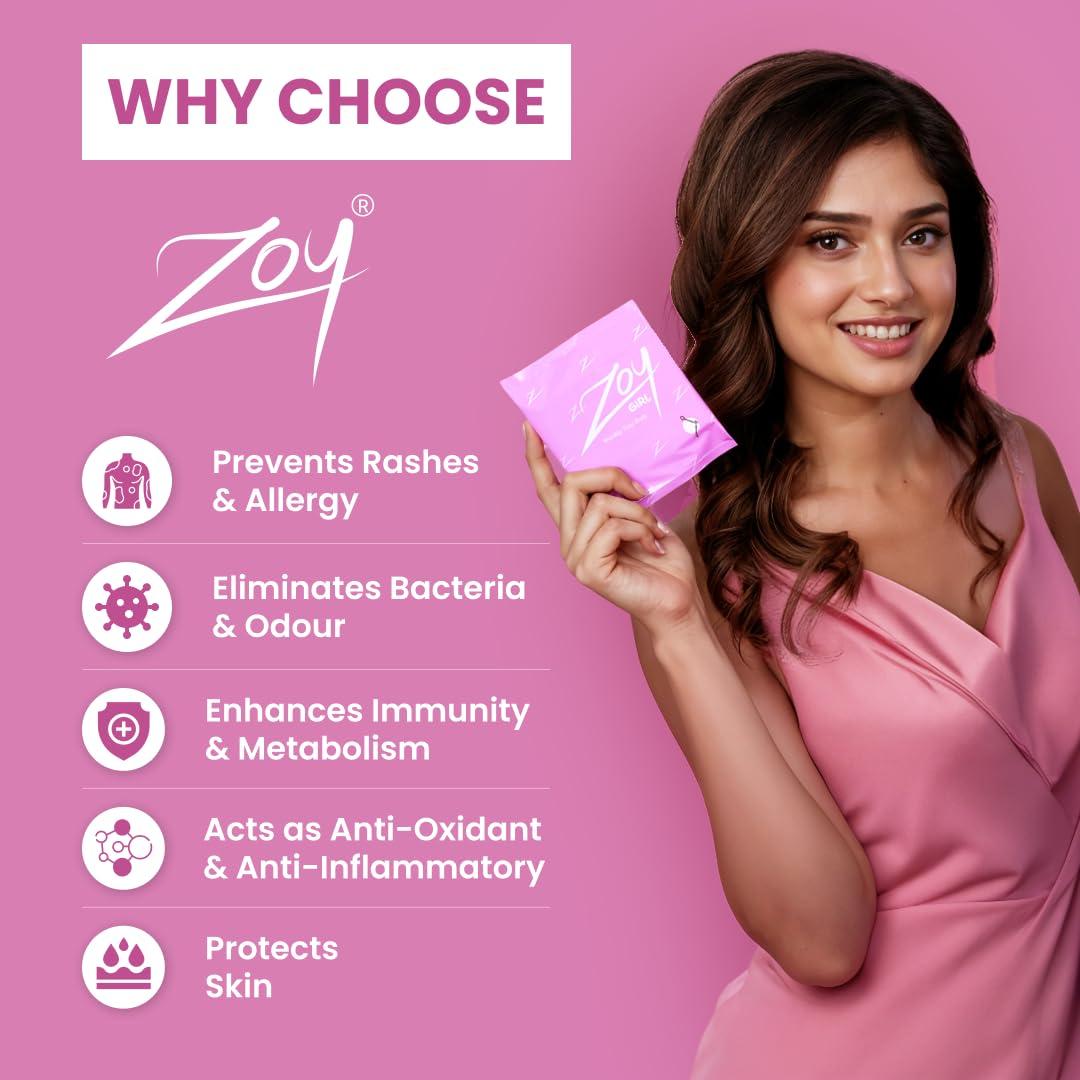 ZOY ZOY Premium Soft Sanitary Pad For Women | Made Safe Certified, High Absorption, Ultra Thin, Breathable, Leak Lock, Toxic Free, Rash Free, Allergy Free, Clinically Tested, Gynaecologist Recommended | Size - Size - Large, Medium Flow, 290mm | Pack of 1