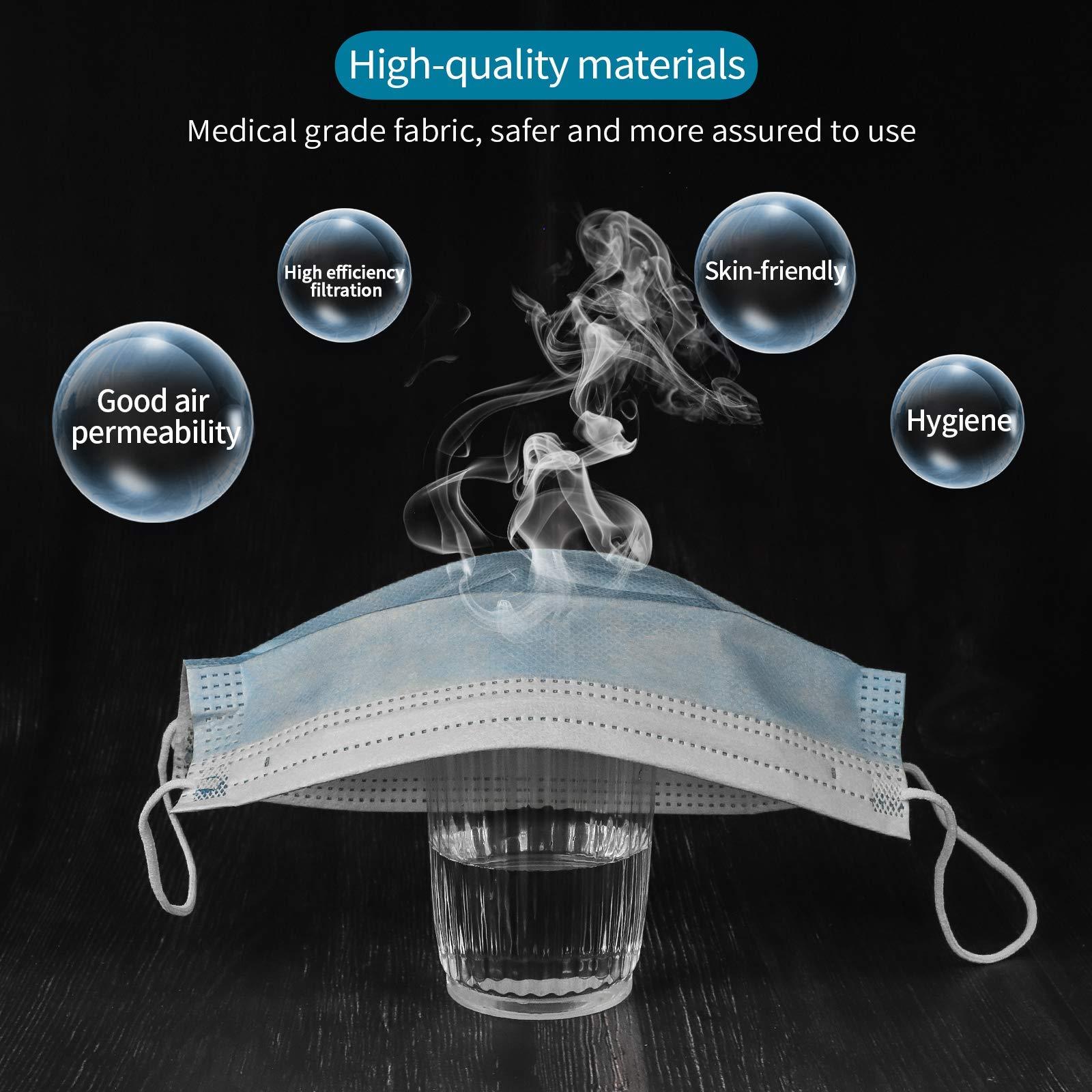 ApePal Face Mask,Dustproof Disposable 3-ply Face Mask,Breathable 3 Layer Protection,Sanitary Masks,Safety Mask,Anti-water,Purple(50 pcs)