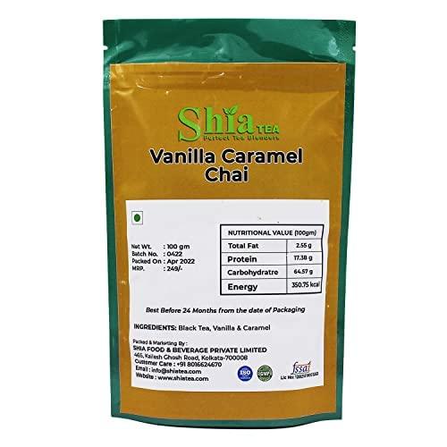 Shia Tea Shia Vanilla Caramel Chai | Natural Vanilla Flavour | Caramel Tea |100 grams