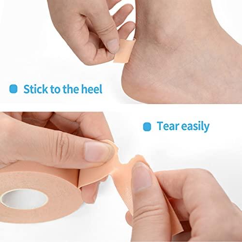Jokupey 6Rolls Blister Tape Toe Tape Foot Blister Protection Heel Blister Protection for Hiking, High Heel Heel Protection Pad Sheet