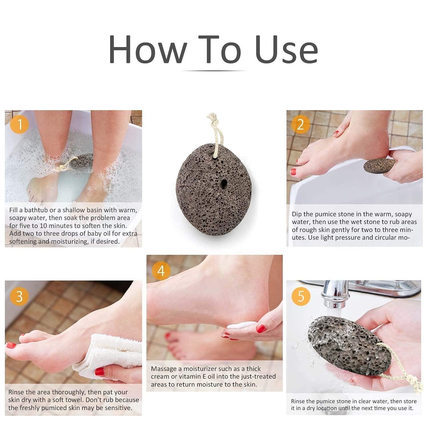 COUNTRY HUB Countryhub Stone Pumice Stone for Feet - Callus Warts Corn Removal - Pedicure Exfoliator for Dry Dead Skin, Heels, Elbows, Hands - Healthy Foot Care Scrubber