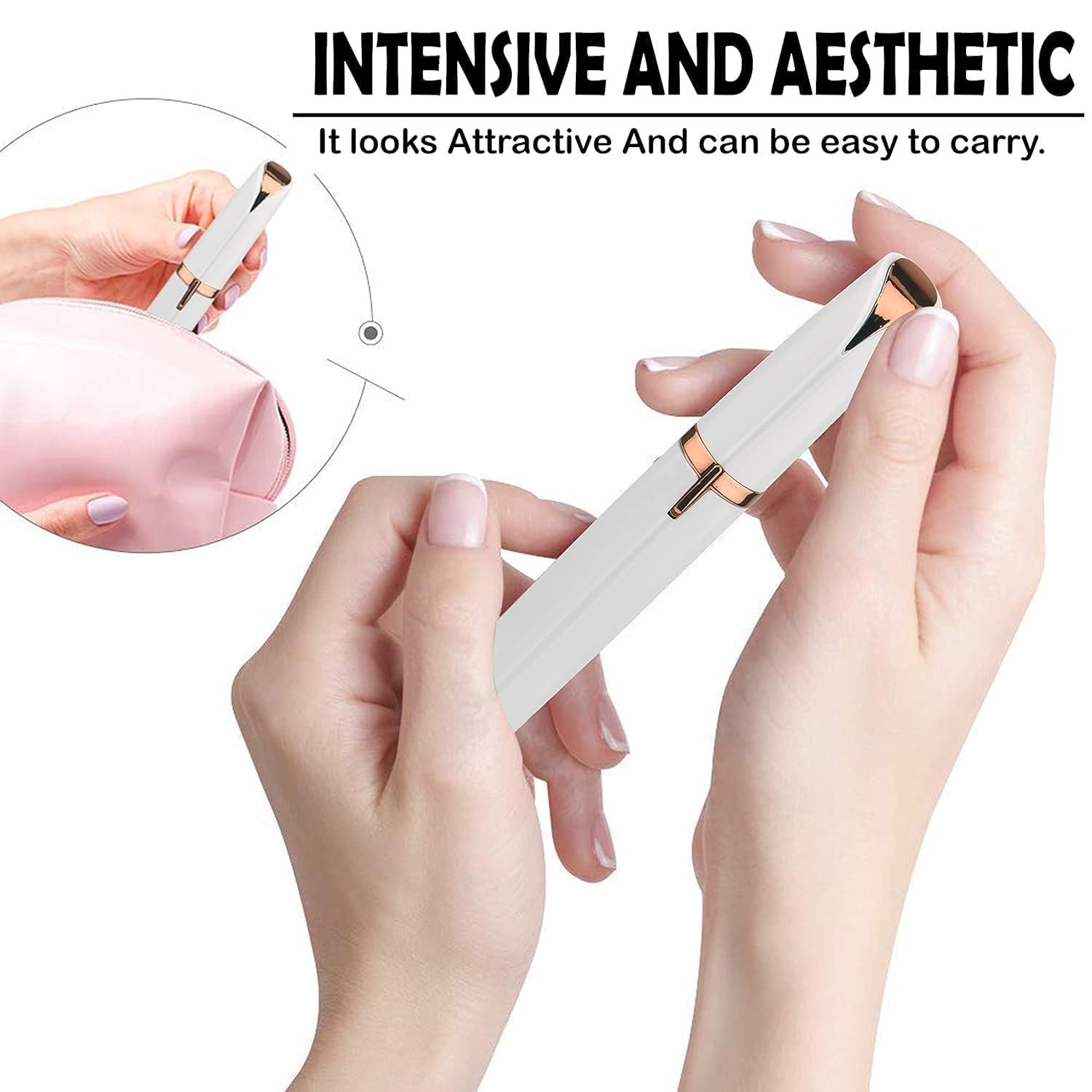 Generic Women Eyebrow Grooming Kit With 18K Gold-Plated Trimmer And Facial Hair Remover, Microblading Pencil, Black