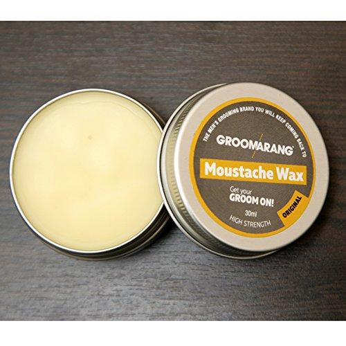 Groomarang Groomarang Moustache & Beard Wax Extra Strong Original 100% Natural Hair Care Organic & Vegan 30ml (medium)