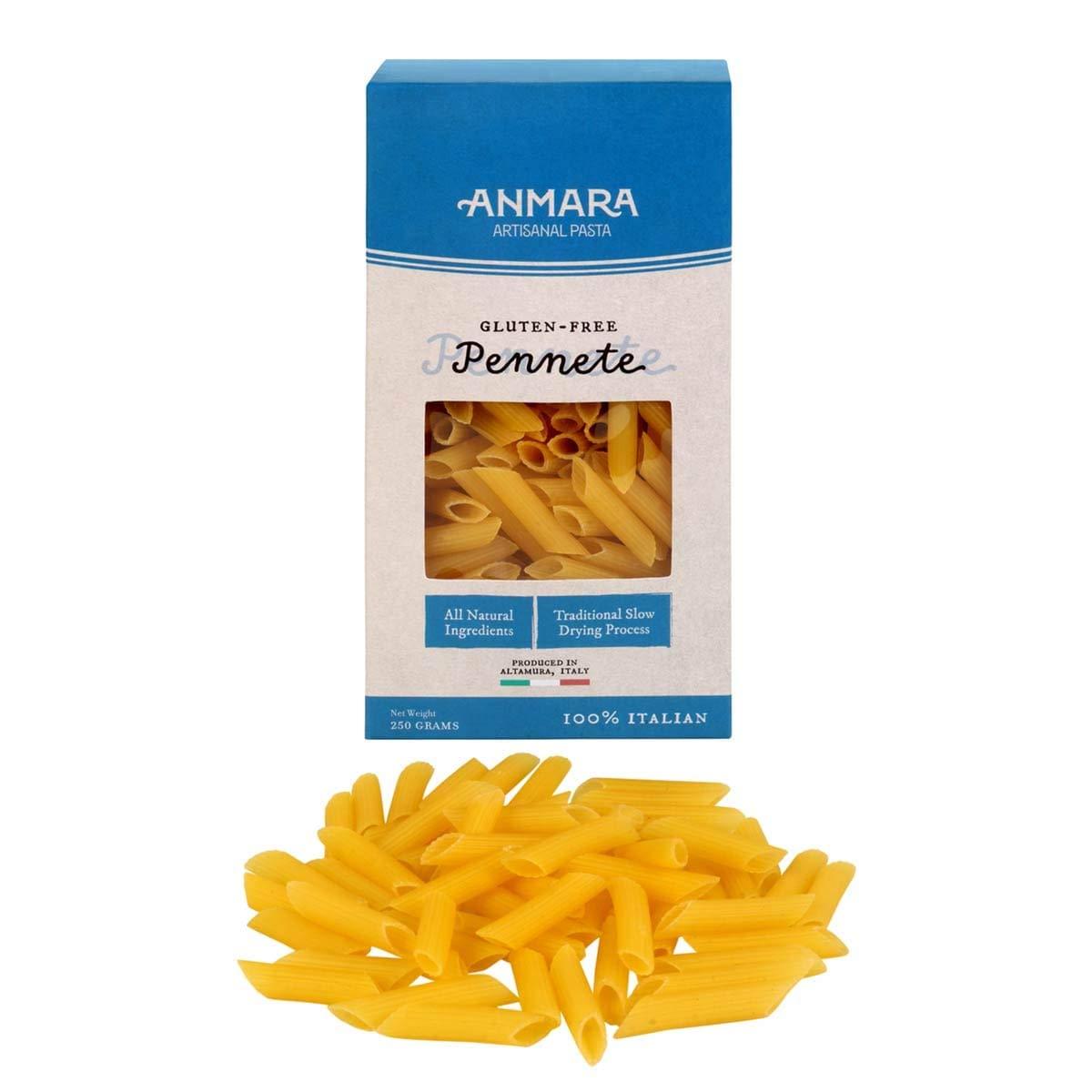 Anmara Anmara Artisanal Pasta, Combo Pack of Gluten Free Fusilli 250g and Pennete 250g Pack of 2