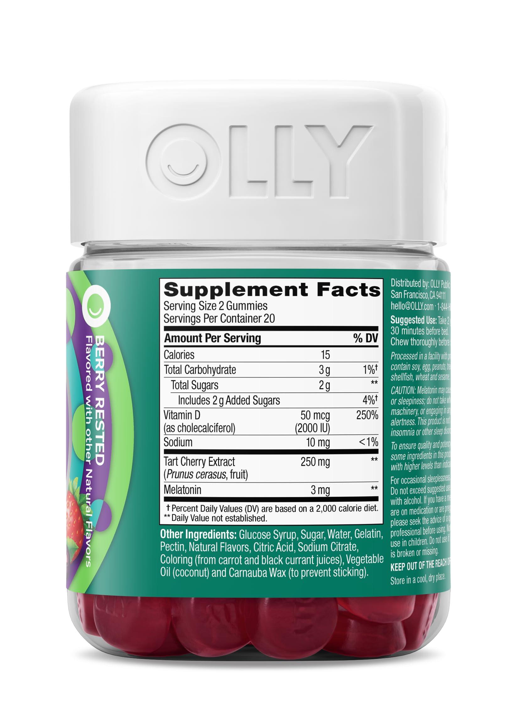 OLLY Olly Muscle Recovery Sleep Gummies Berry Flavor, 40 Count