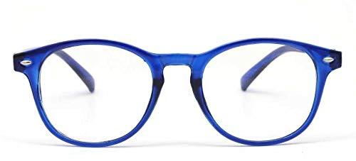 Optify Optify® Round Zero Power Unisex Anti-glare Blue Light Blocking Computer Glasses (Blue)