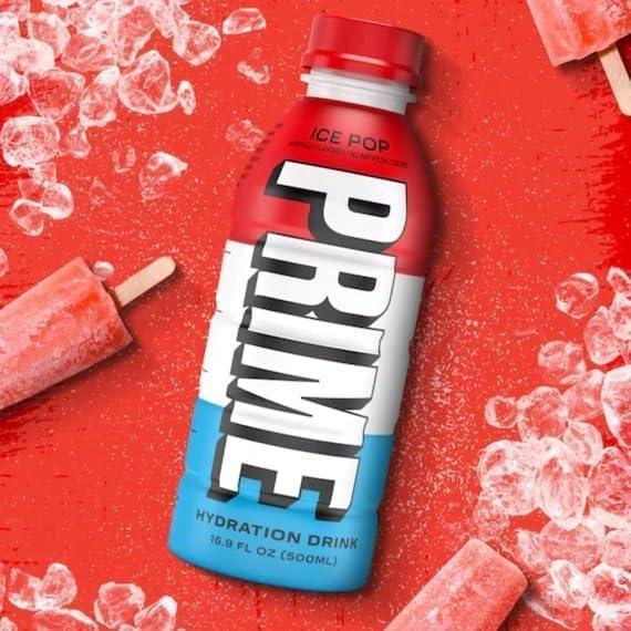 Generic Prime Drink Sports & Energy Drink Is Loaded With Electrolytes With Zero added sugar By ksi & Logan Paul 500 ml (Ice Pop)