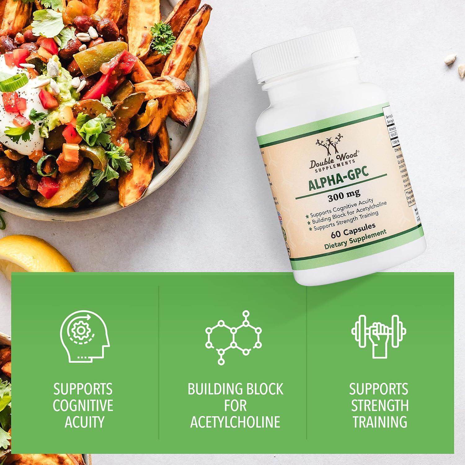 ATHINIKA NUTRITION ATHINIKA NUTRITION Alpha Gpc Choline Brain Supplement Capsule For Acetylcholine (60 Count, Servings) Advanced Memory Formula, Focus & Brain Support Supplement, Focus Supplement