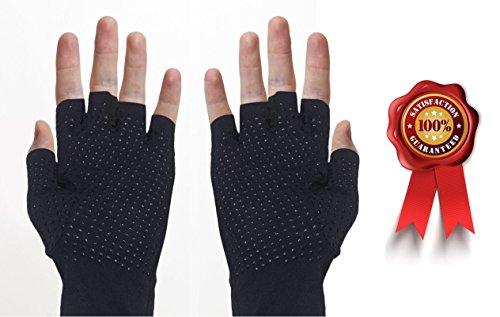 PressRx PressRx Compression Arthritis Gloves for comfortable pain relief from Rheumatoid, Carpal Tunnel and more – With Fingerless Fit for Easy Daily Use (1 PAIR) - Xtra Small