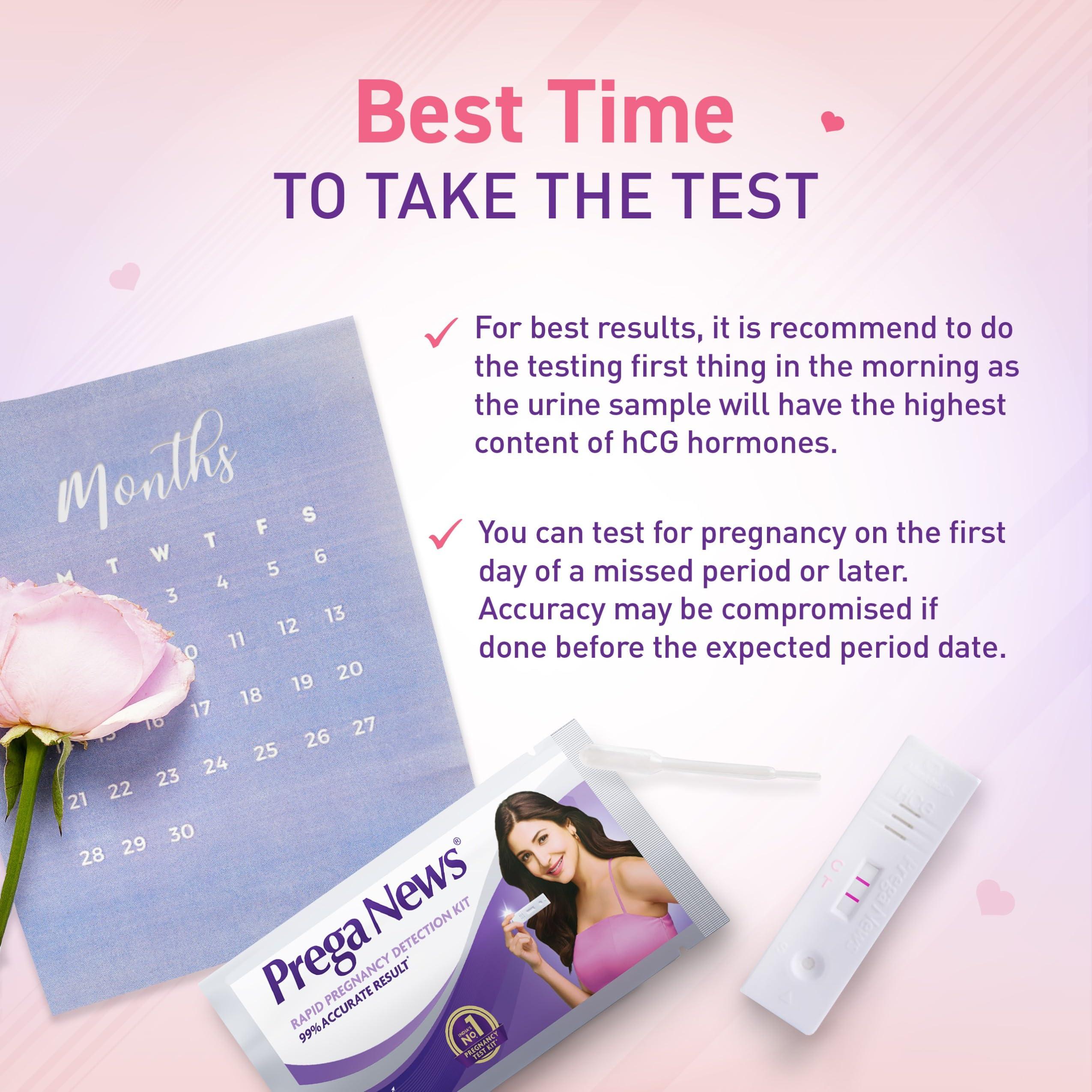 Prega News Prega News One Step Urine HCG Pregnancy Test Kit Device - Pack of 6 Kits| 99% Accurate Results in 5 Mins| Indias No 1 Pregnancy Kit
