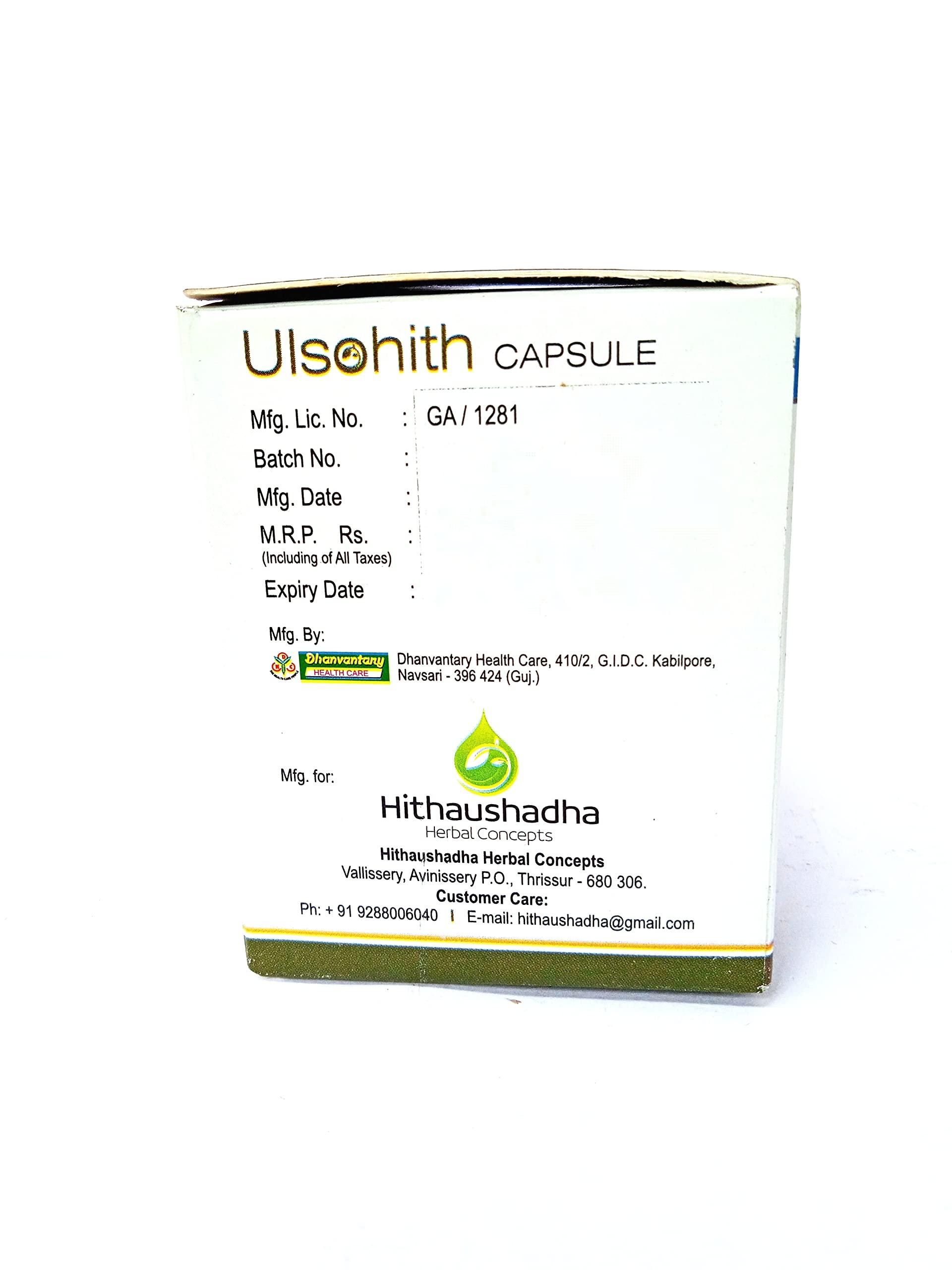 Hithaushadha Herbal Concepts Hithaushadha Herbal Concepts Ulsohith Capsule, 500mg