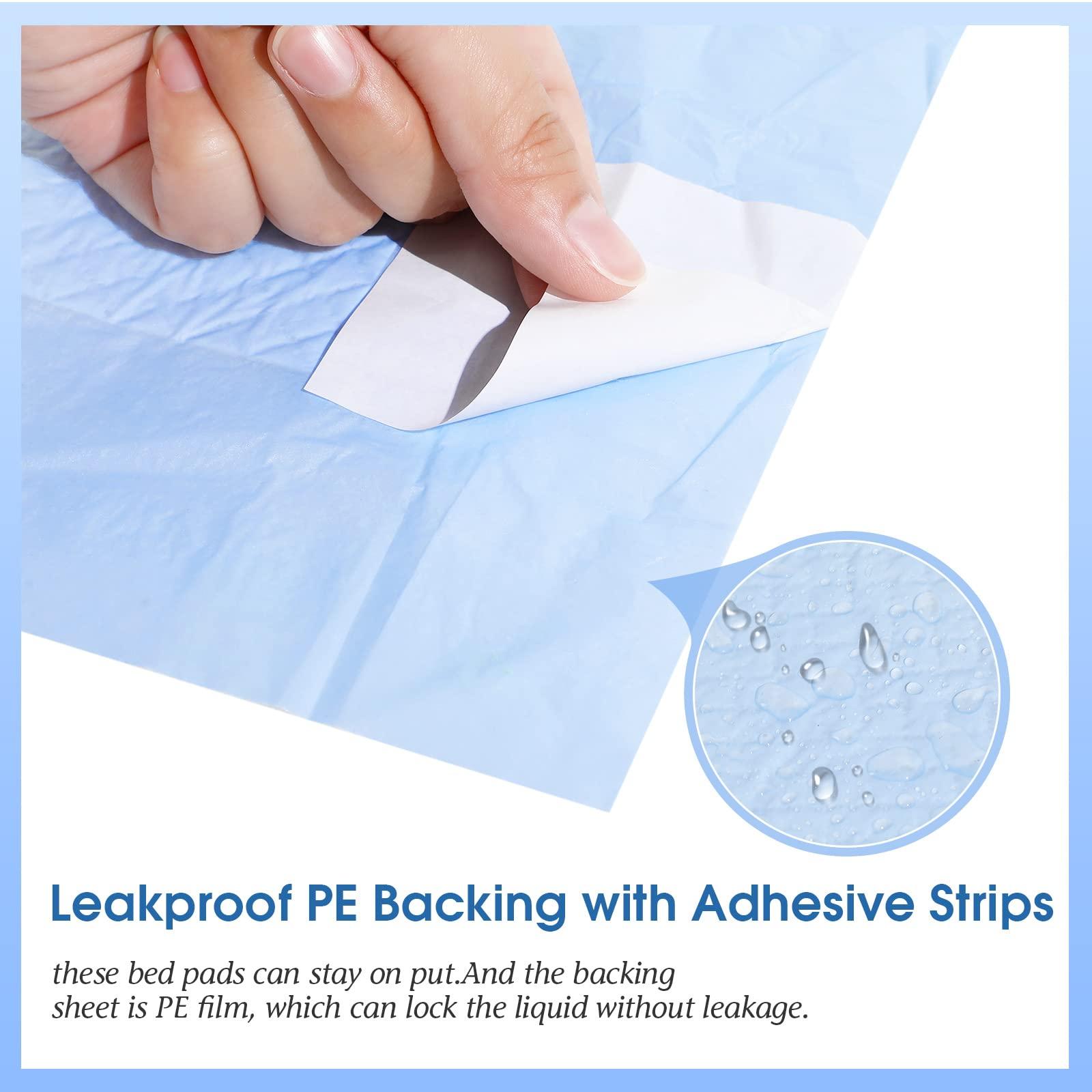 B BEARALS Bearals Disposable Bed Pads with Adhesive Strips, 36x36 Inch, X-Large Disposable Bed Pads for Incontinence, Ultra Soft Disposable Underpads (Pack of 30)