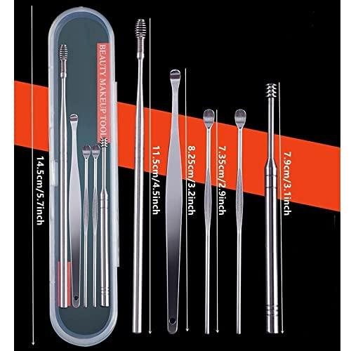 Moogella Ear Wax Cleaner - Reusable Ear Cleaner Tool Set with Storage Box - Ear Wax Remover Tool Kit with Ear Curate Cleaner and Spring Ear Buds Cleaner - Set Of 1
