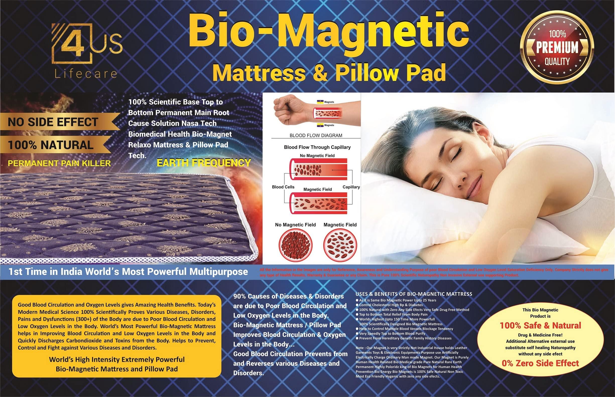 Generic BIO Energy Magnetic Field Sleeping Therapy Blue Mattress Topper/PAD (3x6 feet) with 1 Pillow Pad