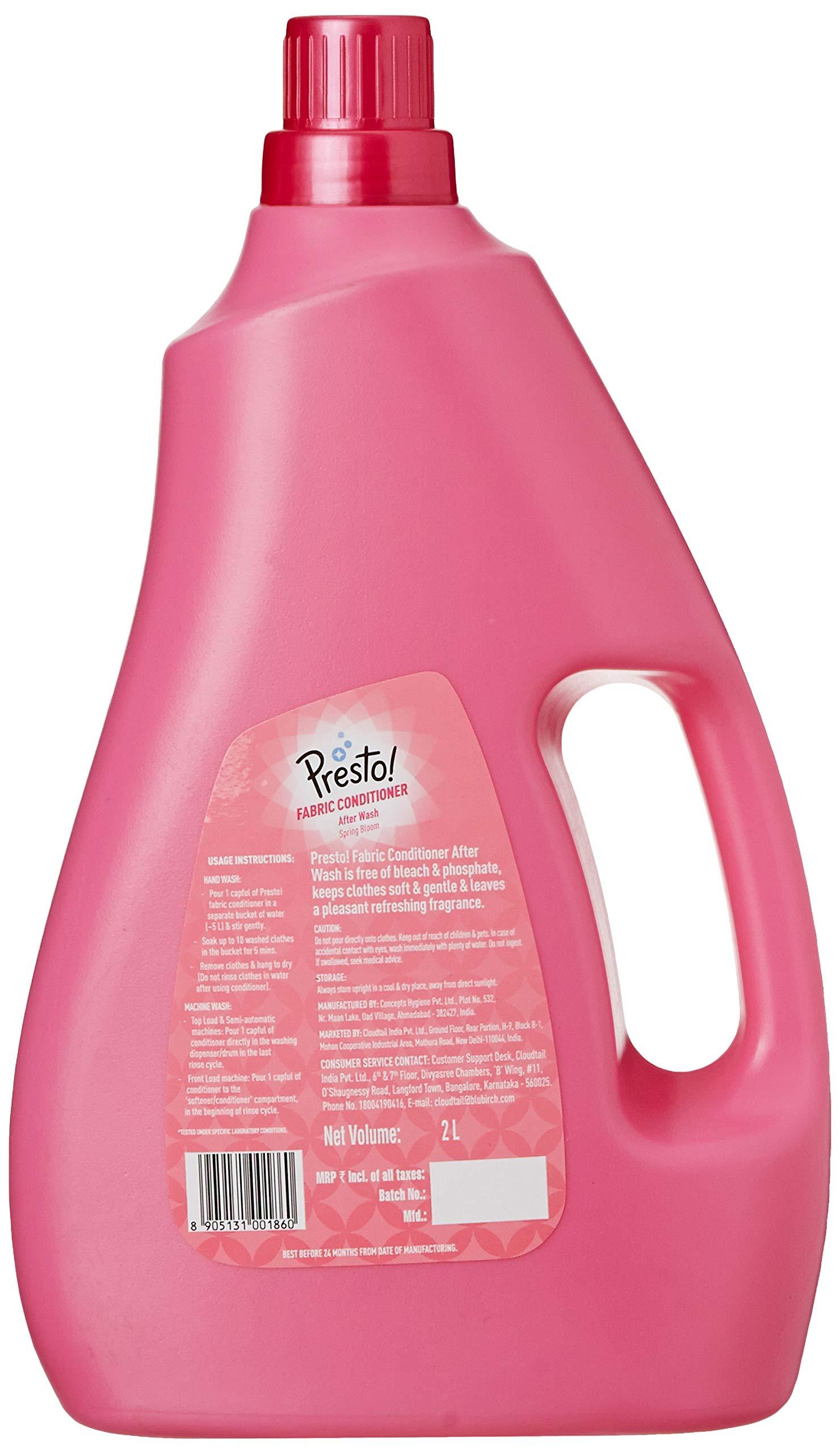 Presto! Presto! Spring Bloom Fabric Conditioner - 2 L & Amazon Brand - Presto! Morning Dew Fabric Conditioner - 2 L