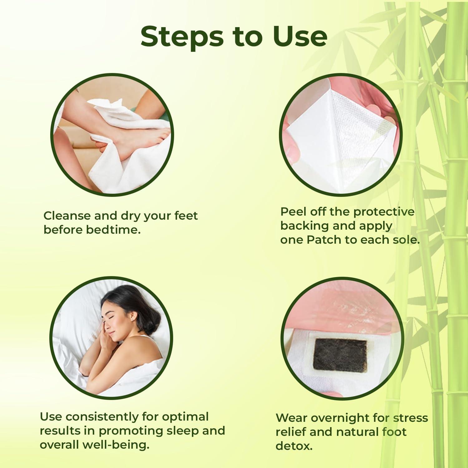 ABELIA ABELIA Tox-Free Premium Detox Foot Patches Pain-Free Pads For Stress Relief Sleep, Natural Ingredients Foot Detox Pads For Adhesive Foot Adhesive Foot And Body Cleansing (Set Of 3, 30 Patches)