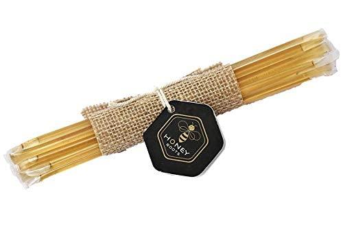 HR HONEY ROOTS HONEY ROOTS Acacia Honey Sticks: Pure, Organic, and Convenient Snack Pack for Kids and Adults - Bundle of 16 Sticks
