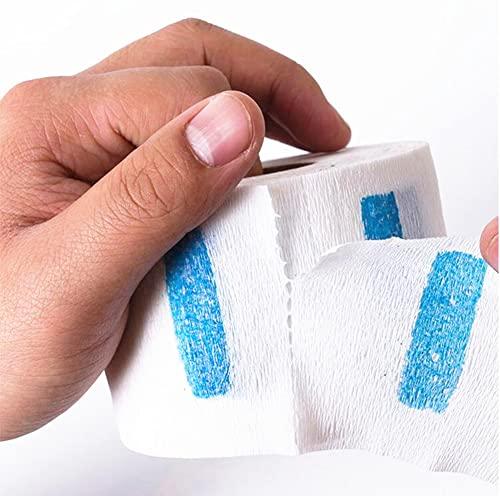 QUUPY QUUPY 2 Rolls Disposable Hairdressing Paper Collars Hairdressing Collar Stretchy Neck Covering Paper Towel for Hairdressers and Barbers or Household